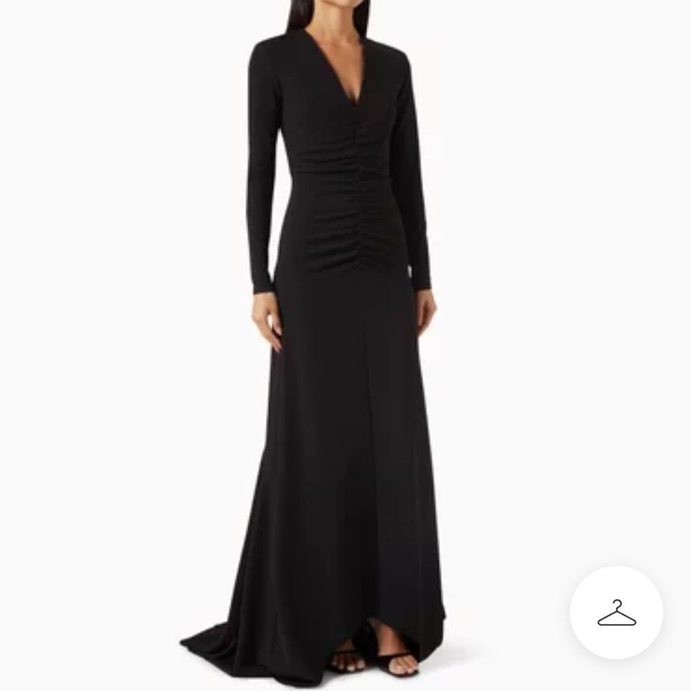 ELLIATT | NEW Katana Ruched Black Hi Lo Maxi Dress Women’s Size Medium